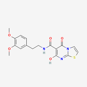molecular formula C17H17N3O5S B2421556 N-(3,4-dimethoxyphenethyl)-7-hydroxy-5-oxo-5H-thiazolo[3,2-a]pyrimidine-6-carboxamide CAS No. 898431-62-4