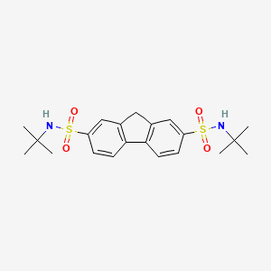 molecular formula C21H28N2O4S2 B2421582 N2,N7-di(tert-butyl)-9H-2,7-fluorenedisulfonamide CAS No. 321579-90-2