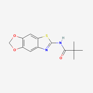 molecular formula C13H14N2O3S B2421624 N-([1,3]dioxolo[4,5-f][1,3]benzothiazol-6-yl)-2,2-dimethylpropanamide CAS No. 892847-83-5