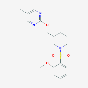 B2421626 2-[[1-(2-Methoxyphenyl)sulfonylpiperidin-3-yl]methoxy]-5-methylpyrimidine CAS No. 2379978-90-0