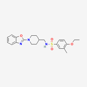 molecular formula C22H27N3O4S B2421629 N-((1-(benzo[d]oxazol-2-yl)piperidin-4-yl)methyl)-4-ethoxy-3-methylbenzenesulfonamide CAS No. 1797573-39-7