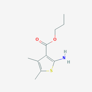 molecular formula C10H15NO2S B2421651 Propyl 2-amino-4,5-dimethylthiophene-3-carboxylate CAS No. 901555-98-4