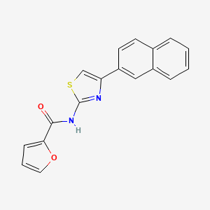 molecular formula C18H12N2O2S B2421677 N-[4-(naphthalen-2-yl)-1,3-thiazol-2-yl]furan-2-carboxamide CAS No. 312604-90-3