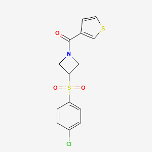 (3-((4-Chlorophenyl)sulfonyl)azetidin-1-yl)(thiophen-3-yl)methanone