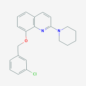 8-((3-Chlorobenzyl)oxy)-2-(piperidin-1-yl)quinoline