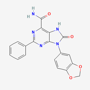 9-(1,3-benzodioxol-5-yl)-8-oxo-2-phenyl-7H-purine-6-carboxamide