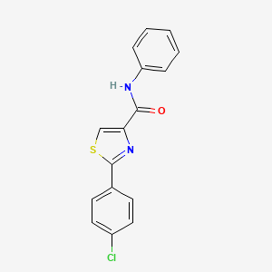 2-(4-chlorophenyl)-N-phenyl-1,3-thiazole-4-carboxamide