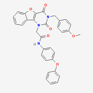 2-(3-(4-methoxybenzyl)-2,4-dioxo-3,4-dihydrobenzofuro[3,2-d]pyrimidin-1(2H)-yl)-N-(4-phenoxyphenyl)acetamide