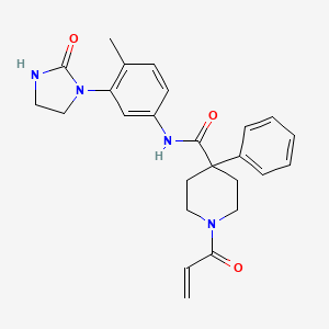 N-[4-Methyl-3-(2-oxoimidazolidin-1-yl)phenyl]-4-phenyl-1-prop-2-enoylpiperidine-4-carboxamide