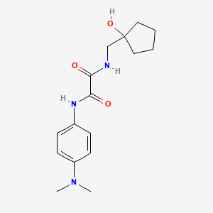 molecular formula C16H23N3O3 B2421733 N1-(4-(dimethylamino)phenyl)-N2-((1-hydroxycyclopentyl)methyl)oxalamide CAS No. 1324707-52-9