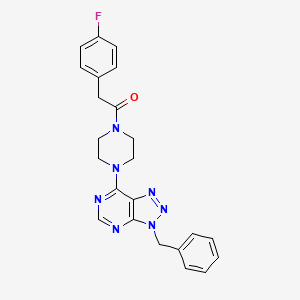 3-benzyl-7-{4-[(4-fluorophenyl)acetyl]piperazin-1-yl}-3H-[1,2,3]triazolo[4,5-d]pyrimidine