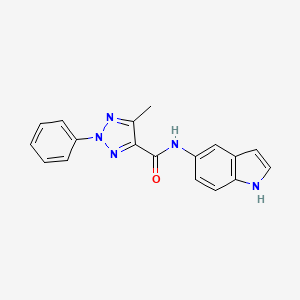 molecular formula C18H15N5O B2421745 N-(1H-indol-5-yl)-5-methyl-2-phenyl-2H-1,2,3-triazole-4-carboxamide CAS No. 710945-68-9