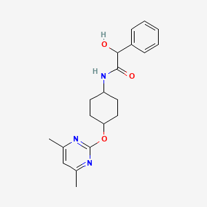 N-((1r,4r)-4-((4,6-dimethylpyrimidin-2-yl)oxy)cyclohexyl)-2-hydroxy-2-phenylacetamide