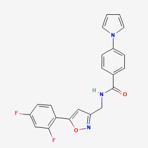 N-((5-(2,4-difluorophenyl)isoxazol-3-yl)methyl)-4-(1H-pyrrol-1-yl)benzamide