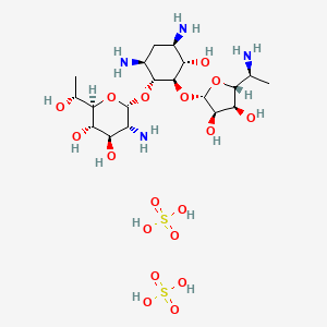 molecular formula C19H42N4O18S2 B2421751 Exaluren disulfate CAS No. 2244622-33-9