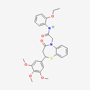 N-(2-ethoxyphenyl)-2-(4-oxo-2-(3,4,5-trimethoxyphenyl)-3,4-dihydrobenzo[b][1,4]thiazepin-5(2H)-yl)acetamide