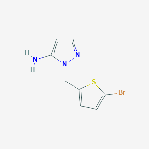 molecular formula C8H8BrN3S B2421756 1-[(5-bromothiophen-2-yl)methyl]-1H-pyrazol-5-amine CAS No. 926257-64-9