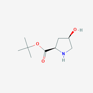 molecular formula C9H17NO3 B2421760 Tert-butyl (2R,4R)-4-hydroxypyrrolidine-2-carboxylate CAS No. 1360617-83-9