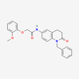 molecular formula C25H24N2O4 B2421808 N-(1-benzyl-2-oxo-1,2,3,4-tetrahydroquinolin-6-yl)-2-(2-methoxyphenoxy)acetamide CAS No. 951471-98-0