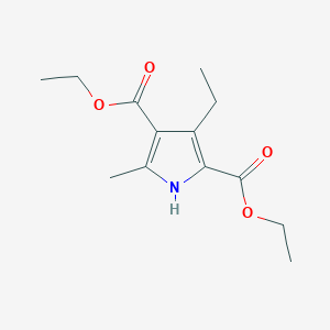 molecular formula C13H19NO4 B2421846 2,4-diethyl 3-ethyl-5-methyl-1H-pyrrole-2,4-dicarboxylate CAS No. 66414-04-8