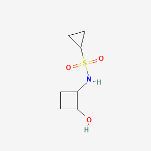 molecular formula C7H13NO3S B2421852 N-(2-hydroxycyclobutyl)cyclopropanesulfonamide CAS No. 2200400-85-5