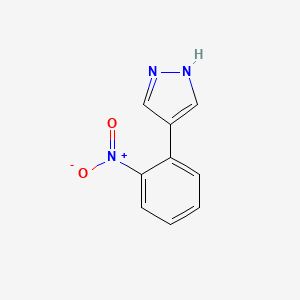 molecular formula C9H7N3O2 B2421863 4-(2-nitrophenyl)-1H-pyrazole CAS No. 1022318-67-7