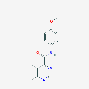 molecular formula C15H17N3O2 B2421888 N-(4-Ethoxyphenyl)-5,6-dimethylpyrimidine-4-carboxamide CAS No. 2380143-74-6
