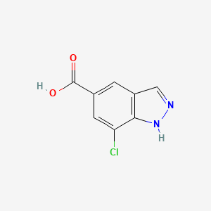 molecular formula C8H5ClN2O2 B2421912 7-chloro-1H-indazole-5-carboxylic acid CAS No. 1031417-54-5