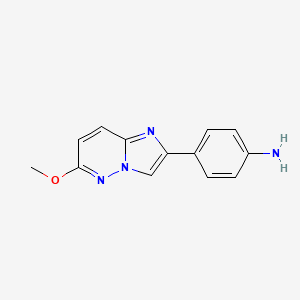 molecular formula C13H12N4O B2421920 4-(6-Methoxyimidazo[1,2-b]pyridazin-2-yl)aniline CAS No. 2034279-26-8