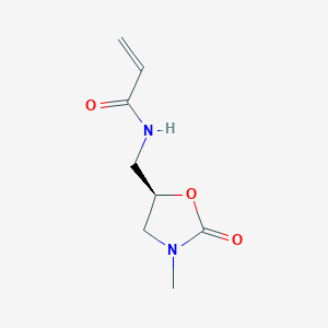 molecular formula C8H12N2O3 B2421934 N-{[(5R)-3-methyl-2-oxo-1,3-oxazolidin-5-yl]methyl}prop-2-enamide CAS No. 2093962-74-2