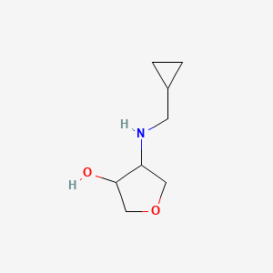 molecular formula C8H15NO2 B2421937 4-[(Cyclopropylmethyl)amino]oxolan-3-ol CAS No. 1183554-80-4