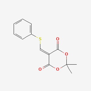 molecular formula C13H12O4S B2421938 2,2-dimethyl-5-[(phenylsulfanyl)methylidene]-1,3-dioxane-4,6-dione CAS No. 153498-12-5