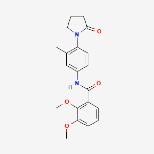 molecular formula C20H22N2O4 B2421949 2,3-dimethoxy-N-[3-methyl-4-(2-oxopyrrolidin-1-yl)phenyl]benzamide CAS No. 941933-24-0