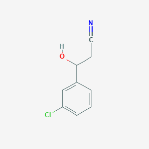 molecular formula C9H8ClNO B2421950 3-(3-Chlorophenyl)-3-hydroxypropanenitrile CAS No. 84466-42-2