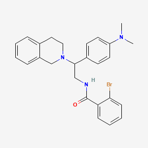 molecular formula C26H28BrN3O B2421955 2-bromo-N-(2-(3,4-dihydroisoquinolin-2(1H)-yl)-2-(4-(dimethylamino)phenyl)ethyl)benzamide CAS No. 946244-25-3