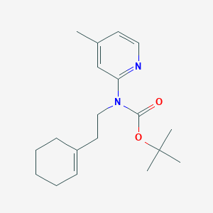 molecular formula C19H28N2O2 B2422022 Tert-butyl N-[2-(cyclohex-1-EN-1-YL)ethyl]-N-(4-methylpyridin-2-YL)carbamate CAS No. 1260678-34-9