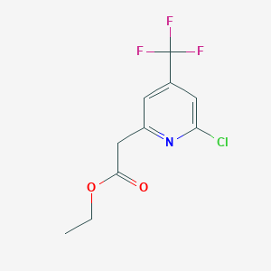 molecular formula C10H9ClF3NO2 B2422036 Ethyl [6-chloro-4-(trifluoromethyl)pyridin-2-YL]acetate CAS No. 1219950-27-2