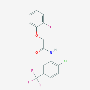 molecular formula C15H10ClF4NO2 B2422068 N-[2-chloro-5-(trifluoromethyl)phenyl]-2-(2-fluorophenoxy)acetamide CAS No. 324772-07-8