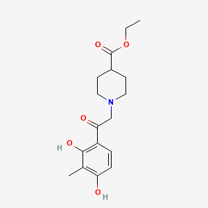 molecular formula C17H23NO5 B2422093 Ethyl 1-[2-(2,4-dihydroxy-3-methylphenyl)-2-oxoethyl]piperidine-4-carboxylate CAS No. 887209-38-3