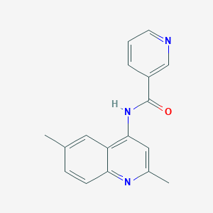 molecular formula C17H15N3O B2422109 N-(2,6-dimethylquinolin-4-yl)pyridine-3-carboxamide CAS No. 950233-43-9