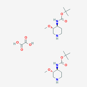 oxalic acid; bis(tert-butyl N-[(3S,4S)-3-methoxypiperidin-4-yl]carbamate)