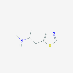 molecular formula C7H12N2S B2422149 methyl[1-(1,3-thiazol-5-yl)propan-2-yl]amine CAS No. 1566395-51-4