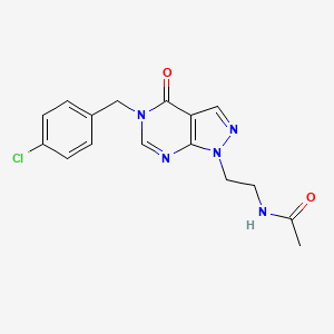 N-(2-(5-(4-chlorobenzyl)-4-oxo-4,5-dihydro-1H-pyrazolo[3,4-d]pyrimidin-1-yl)ethyl)acetamide