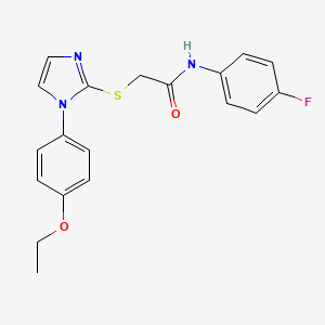2-((1-(4-ethoxyphenyl)-1H-imidazol-2-yl)thio)-N-(4-fluorophenyl)acetamide