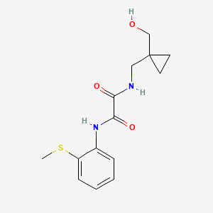 molecular formula C14H18N2O3S B2422186 N1-((1-(hydroxymethyl)cyclopropyl)methyl)-N2-(2-(methylthio)phenyl)oxalamide CAS No. 1251685-50-3