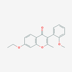 molecular formula C19H18O4 B2422189 7-ethoxy-3-(2-methoxyphenyl)-2-methyl-4H-chromen-4-one CAS No. 610762-08-8