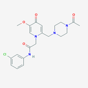 molecular formula C21H25ClN4O4 B2422196 2-(2-((4-acetylpiperazin-1-yl)methyl)-5-methoxy-4-oxopyridin-1(4H)-yl)-N-(3-chlorophenyl)acetamide CAS No. 921495-61-6