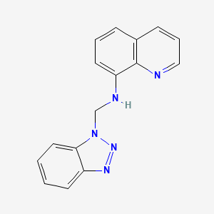 molecular formula C16H13N5 B2422202 N-[(1H-1,2,3-benzotriazol-1-yl)methyl]quinolin-8-amine CAS No. 2260937-86-6
