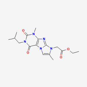 ethyl 2-(3-isobutyl-1,7-dimethyl-2,4-dioxo-3,4-dihydro-1H-imidazo[2,1-f]purin-8(2H)-yl)acetate