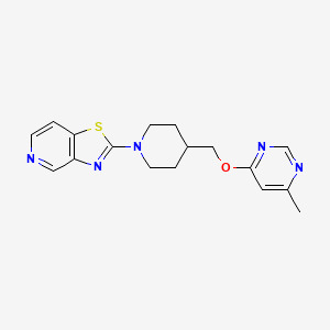 2-(4-(((6-Methylpyrimidin-4-yl)oxy)methyl)piperidin-1-yl)thiazolo[4,5-c]pyridine